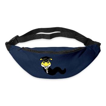 Raupe Schulabschluss Abitur bestanden College Wurm - Gürteltasche - Navy - Vorne