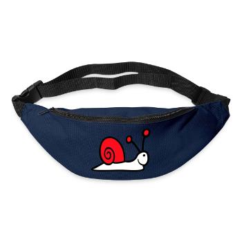 coquille d’escargot mignon mignon heureux cool - Sac banane - marine - Devant