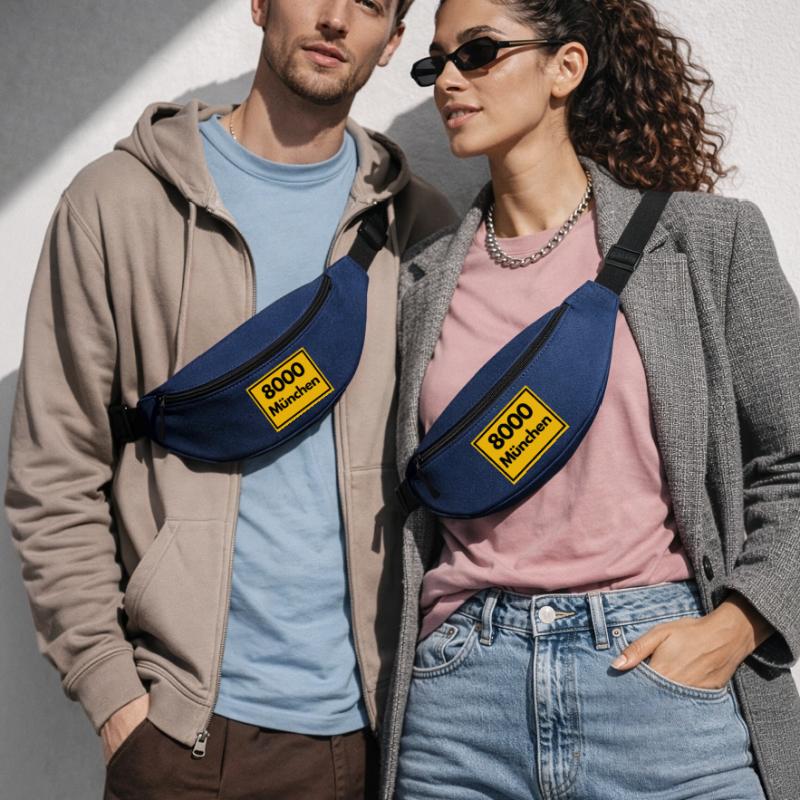 OLD POSTCODE POSTCODE RETRO 8000 MUNICH BAVARIA Bum bag