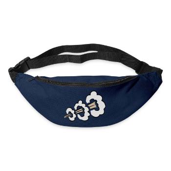 Lauter Furz Explosion Lustig Klohumor Comic Wolke - Gürteltasche - Navy - Vorne