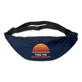 Take the Scenic Route – Retro Sonnenuntergang - Gürteltasche - Navy - Vorne