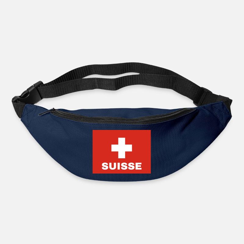 Schweizer Flagge - Gürteltasche - Navy