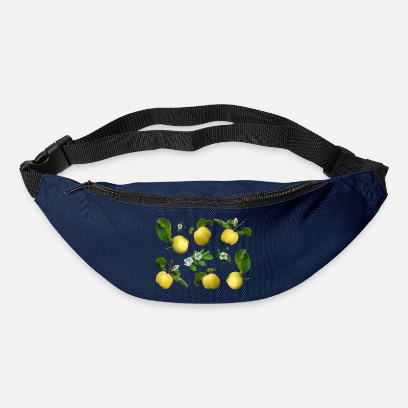 Quitten mit Quittenblüten - Gürteltasche - Navy