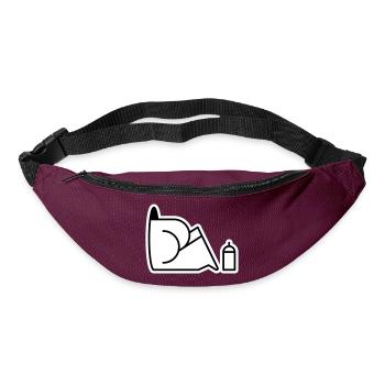 À la recherche de boîtes - Sac banane - bordeaux  - Devant
