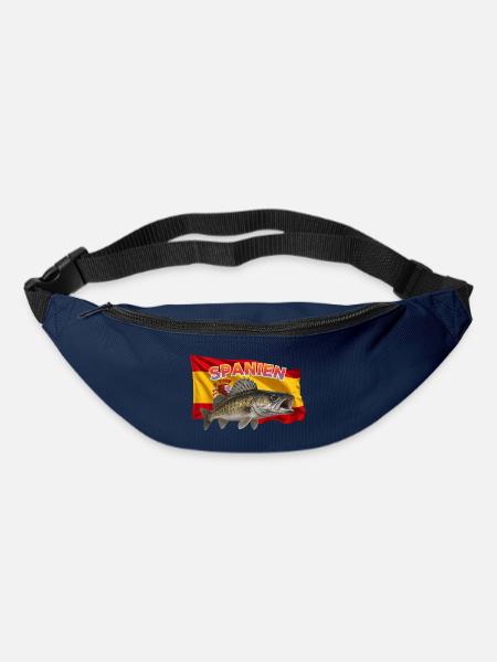 Zander Angeln Spanien - Angelurlaub Design - Gürteltasche - Navy