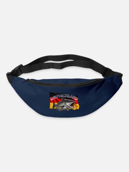 Forelle Angeln Deutschland - Fisch Motiv - Gürteltasche - Navy