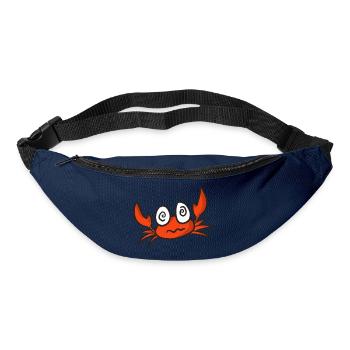 Roter Krabbencartoon mit großen Augen - Gürteltasche - Navy - Vorne