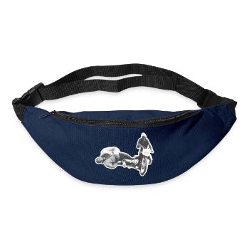 Vintage Seitenwagen-Wagmut auf Retro-Bike - Gürteltasche - Navy - Vorne