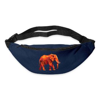 Poly Stil Elefant - Gürteltasche - Navy - Vorne