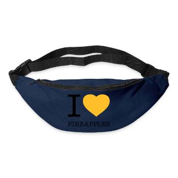 I LOVE PINEAPPLES Ananas - Gürteltasche - Navy - Vorne