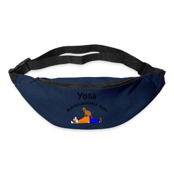 Yoga herabschauender Hund - Gürteltasche - Navy - Vorne