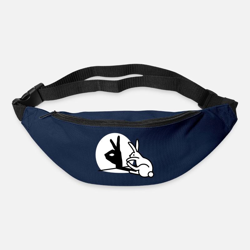 Funny Rabbit Hand Shadow Projection Rabbit - Bum bag - navy