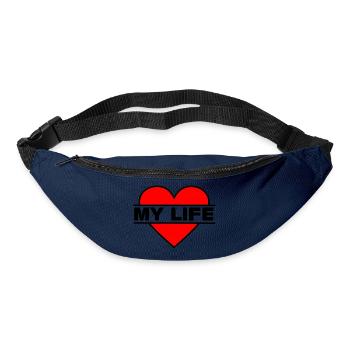Heart I love my life - Bum bag - navy - Front