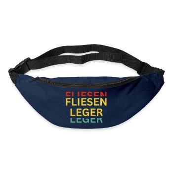 Motivierende Wortspiel-Kunst auf Textilien - Gürteltasche - Navy - Vorne