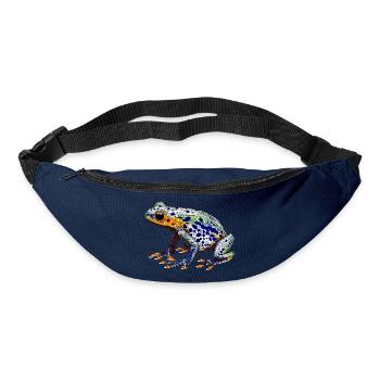 Poison dart frog with a beautiful warning color as an amphibian - Bum bag - navy - Front