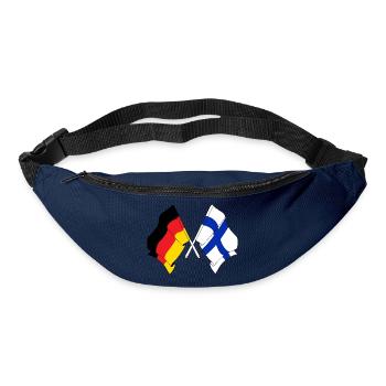 Two flags crossed of Germany, flag Finland - Bum bag - navy - Front