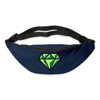 Diamant (pierre précieuse symbole brillant / POS Gre 3C) - Sac banane - marine - Devant
