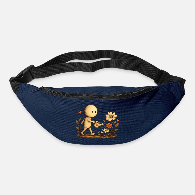 La Petite Pensée | L’amour des fleurs - Sac banane - marine