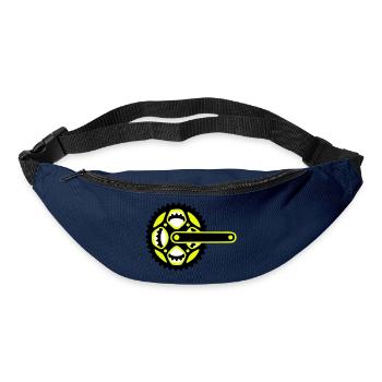 Bicycle Chainring Icon - Bum bag - navy - Front