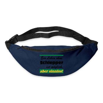 Traktor , Trecker , Schlepper Leben sinnlos .(25) - Gürteltasche - Navy - Vorne