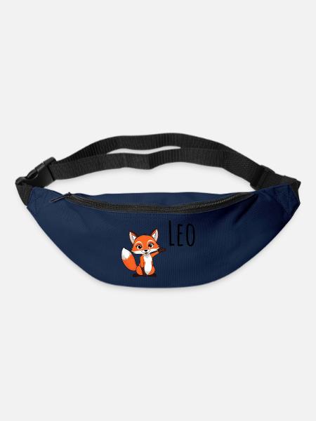 Fuchs Leo - Mein Name ist Leo - Süßes Waldtier - Gürteltasche - Navy