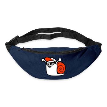 Schnecke Sonnenbrille niedlich süß glücklich Cool - Gürteltasche - Navy - Vorne