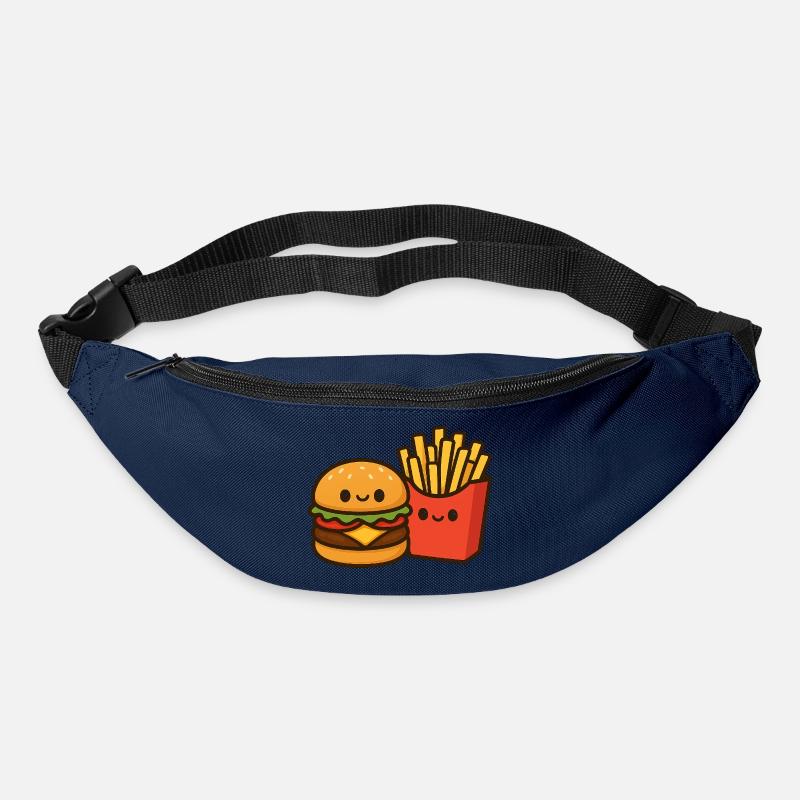Kawaii Burger & Fries Duo - Bum bag - navy