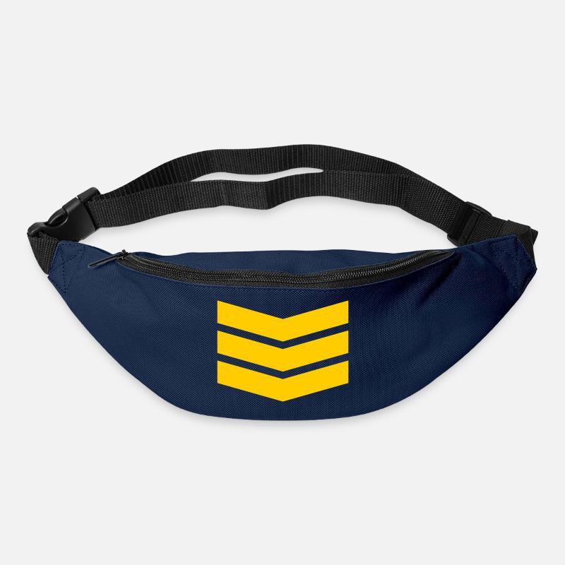 Chevron Stack Fettes Muster - Gürteltasche - Navy