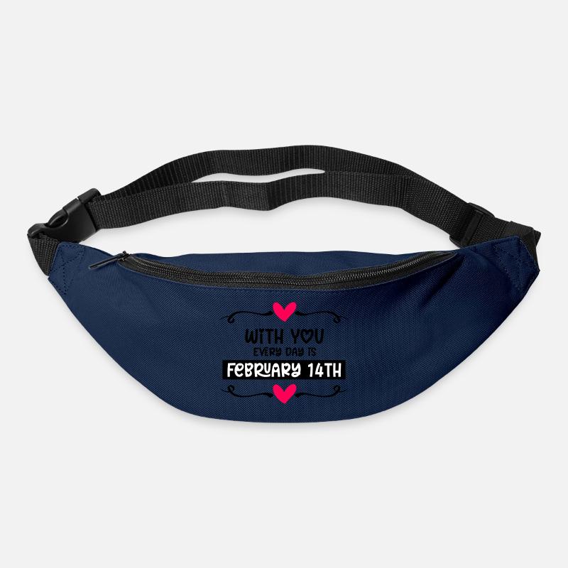 Mit dir ist jeden Tag Valentinstag - Gürteltasche - Navy