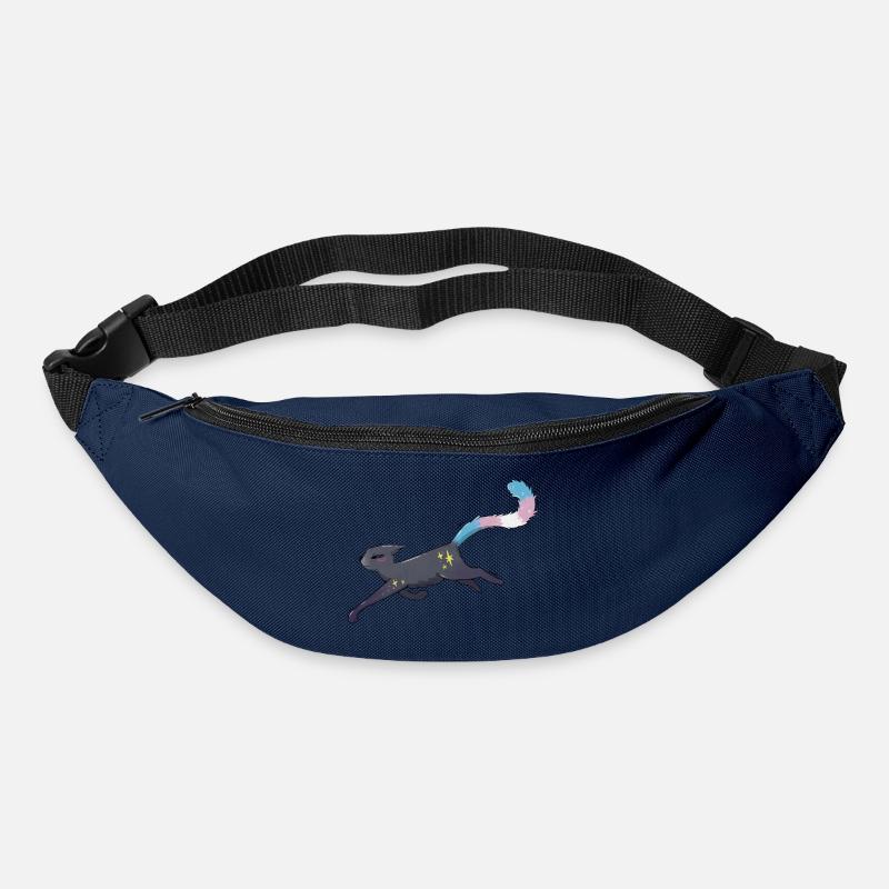 Fierté trans de chat mignon - Sac banane - marine