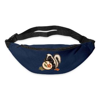 Stinktier gestaltet eine Stoffcollage - Gürteltasche - Navy - Vorne