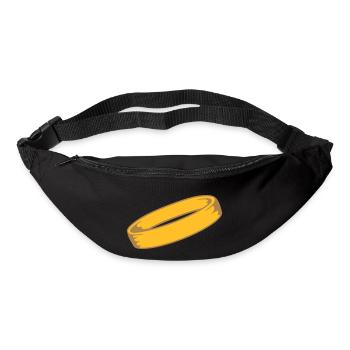 hochzeit cool rund kreis heiraten ring schmuck jun - Gürteltasche - Schwarz - Vorne
