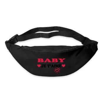 BABY je t'aime - Sac banane - noir - Devant
