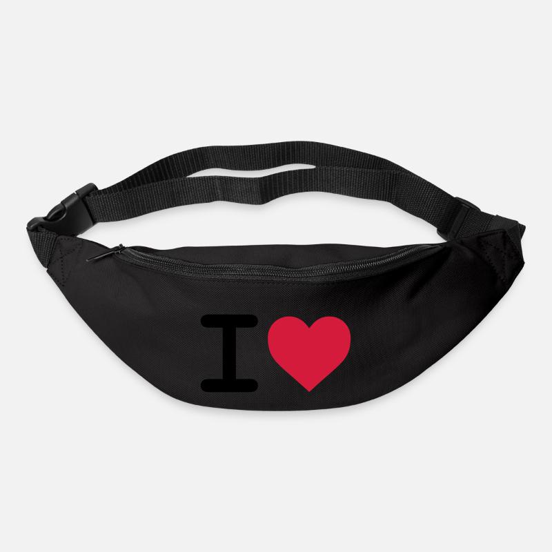 I love - Sac banane - noir