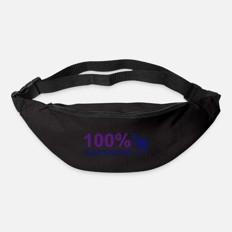 100% Quarterhorse - Gürteltasche - Schwarz