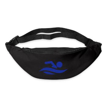 natation sport icon - Sac banane - noir - Devant