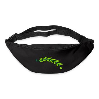Pflanze Lorbeerblatt Ast - Gürteltasche - Schwarz - Vorne
