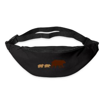 Kinder Bären Familie - Gürteltasche - Schwarz - Vorne