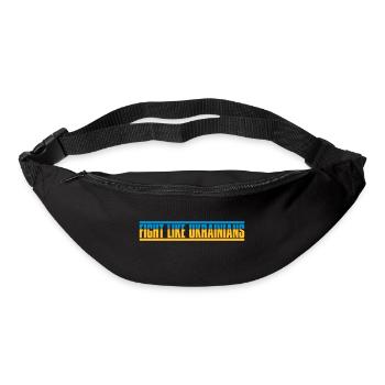 fight like ukrainians quote - Bum bag - black - Front