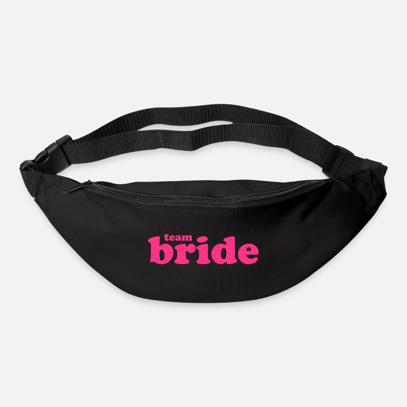 teamBraut pink - Gürteltasche - Schwarz