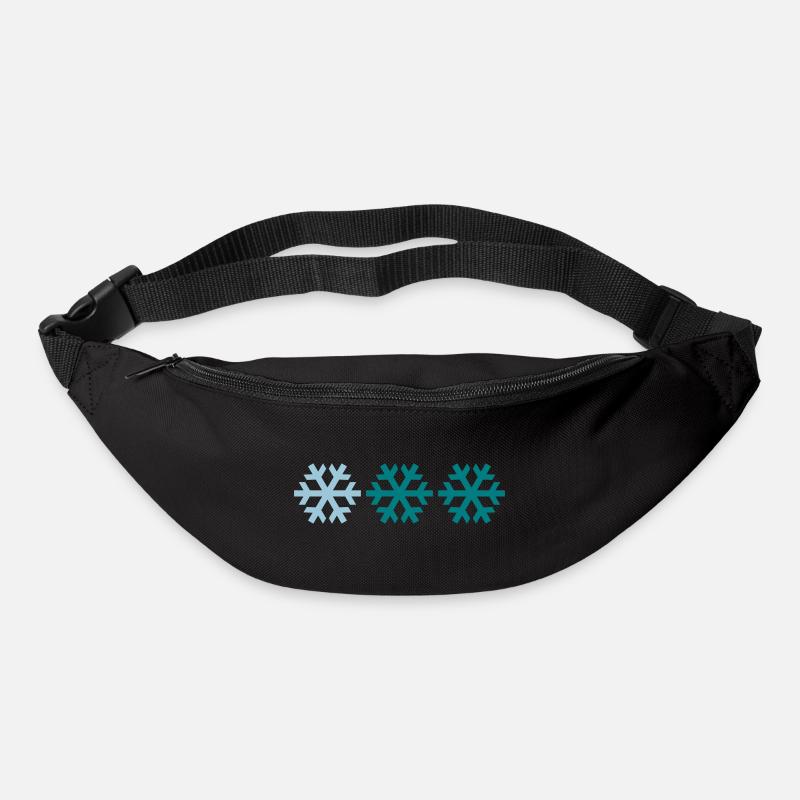 Three snowflakes - Bum bag - black