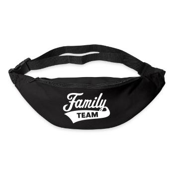 Équipe familiale (Famille / Blanc) - Sac banane - noir - Devant