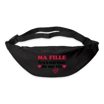 Ma FILLE tu es la seule femme de ma vie - Sac banane - noir - Devant