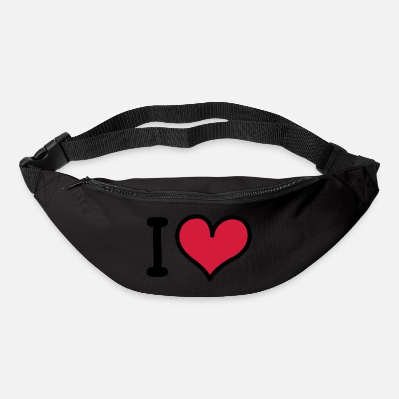 I Heart 3-colors - Bum bag - black