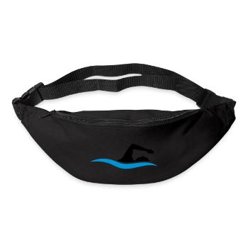 logo black swimming swimmer club team wasse - Bum bag - black - Front