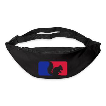 rot blau sport logo schwarz eichhoernchen nagetier - Gürteltasche - Schwarz - Vorne