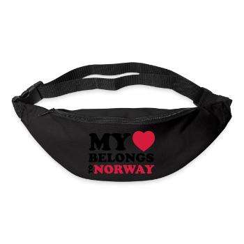MHBT NORWAY - Sac banane - noir - Devant