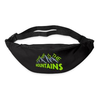 Citation à la montagne - Sac banane - noir - Devant