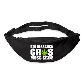 Ein bisschen Gras muss sein - Gürteltasche - Schwarz - Vorne