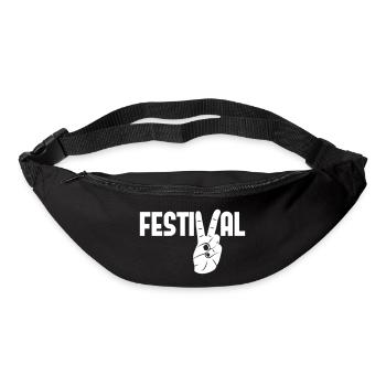 festival peace Musik Konzerte Party feiern - Gürteltasche - Schwarz - Vorne